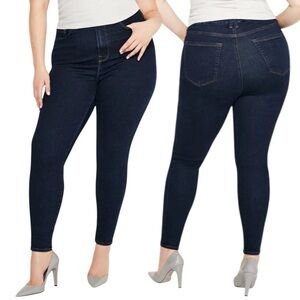 NWT Good American Good Legs Skinny Jeans Deep Indigo Blue 28/32 Plus